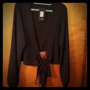 BRAND NEW black fashion nova crop top